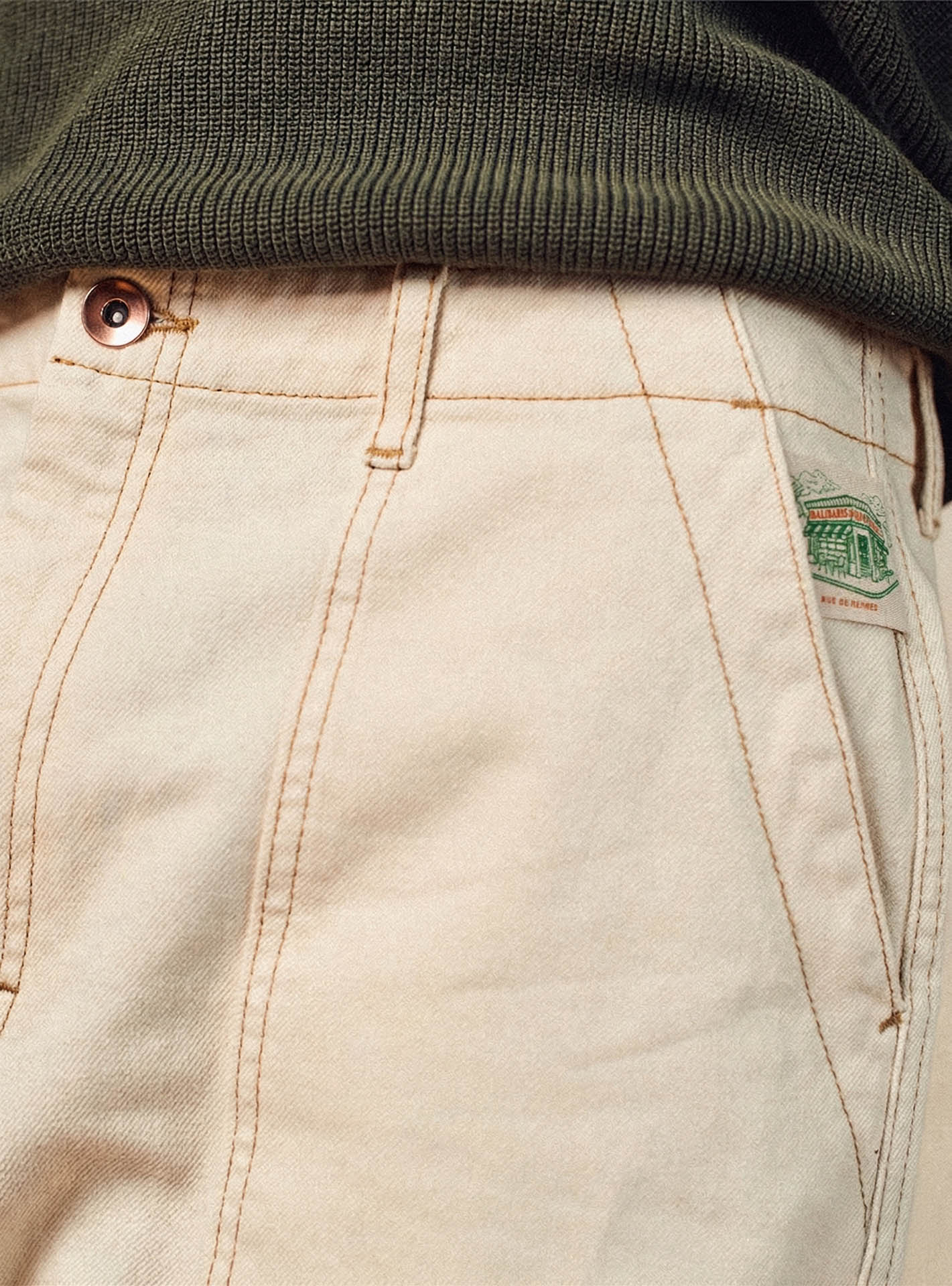 Java Ecru Trousers-2