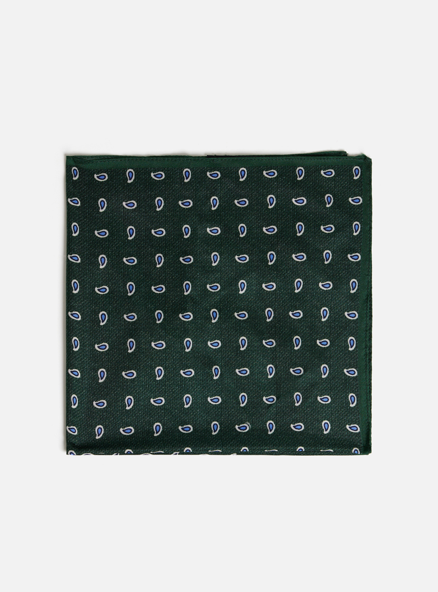 Pochette vert en soie Balibaris - Marvin - Packshot