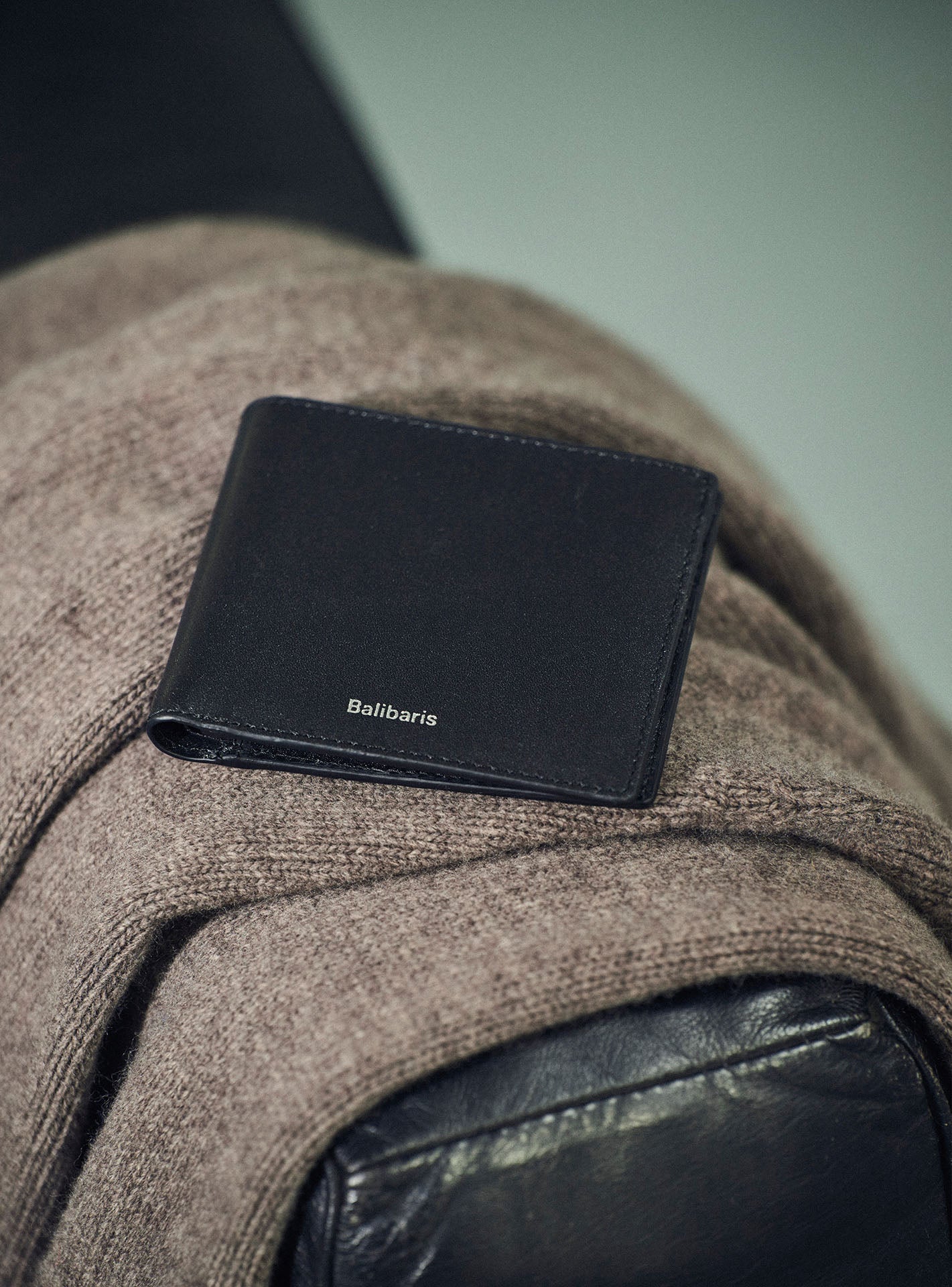 Portefeuille noir en cuir Balibaris - Jack