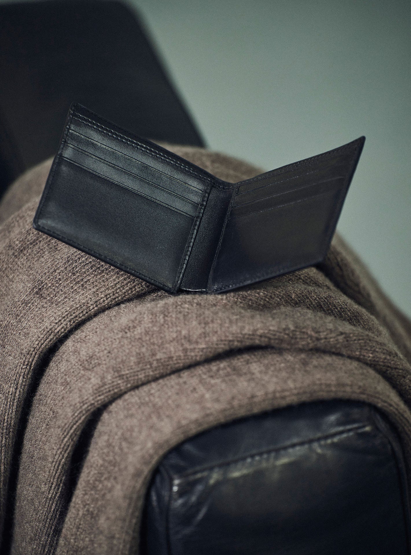 Portefeuille noir en cuir Balibaris - Jack