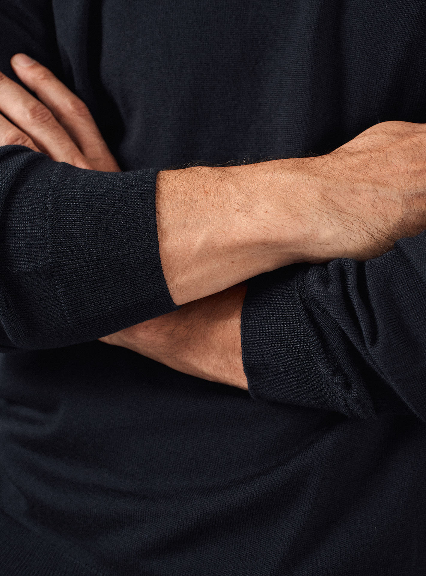 Pull navy en laine Balibaris - Aaron