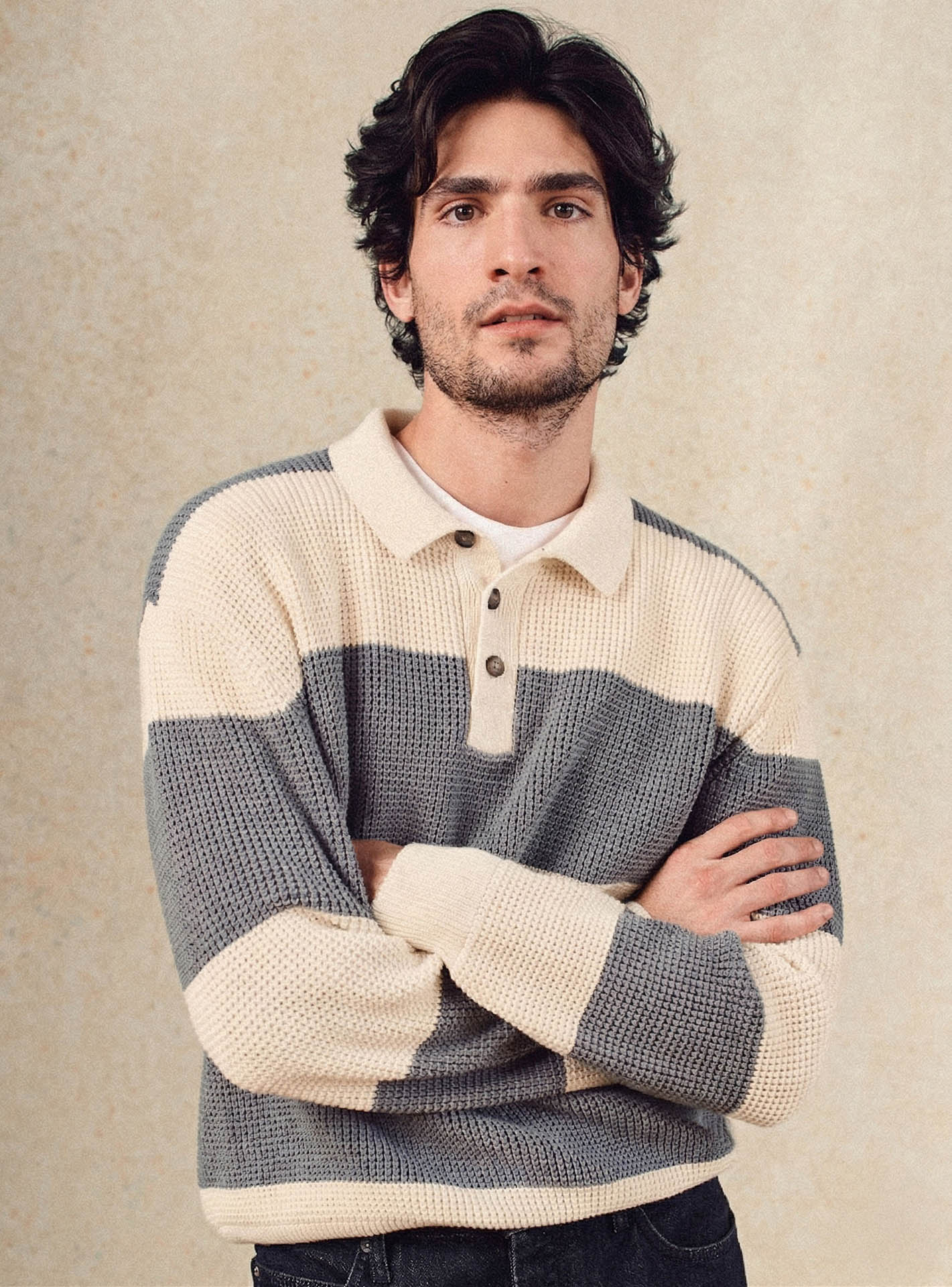 Pull Grant Grey/Ecru-2