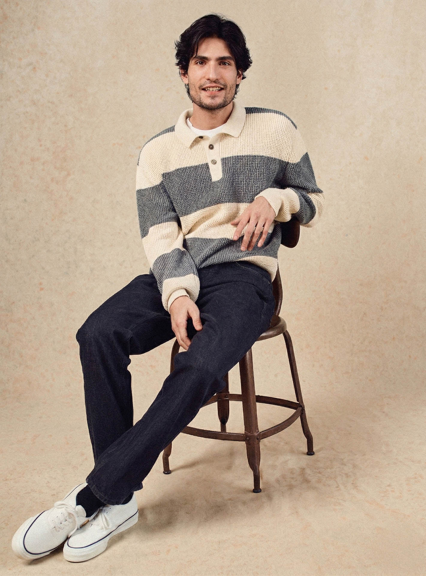 Pull ecru Balibaris - Grant Grey/