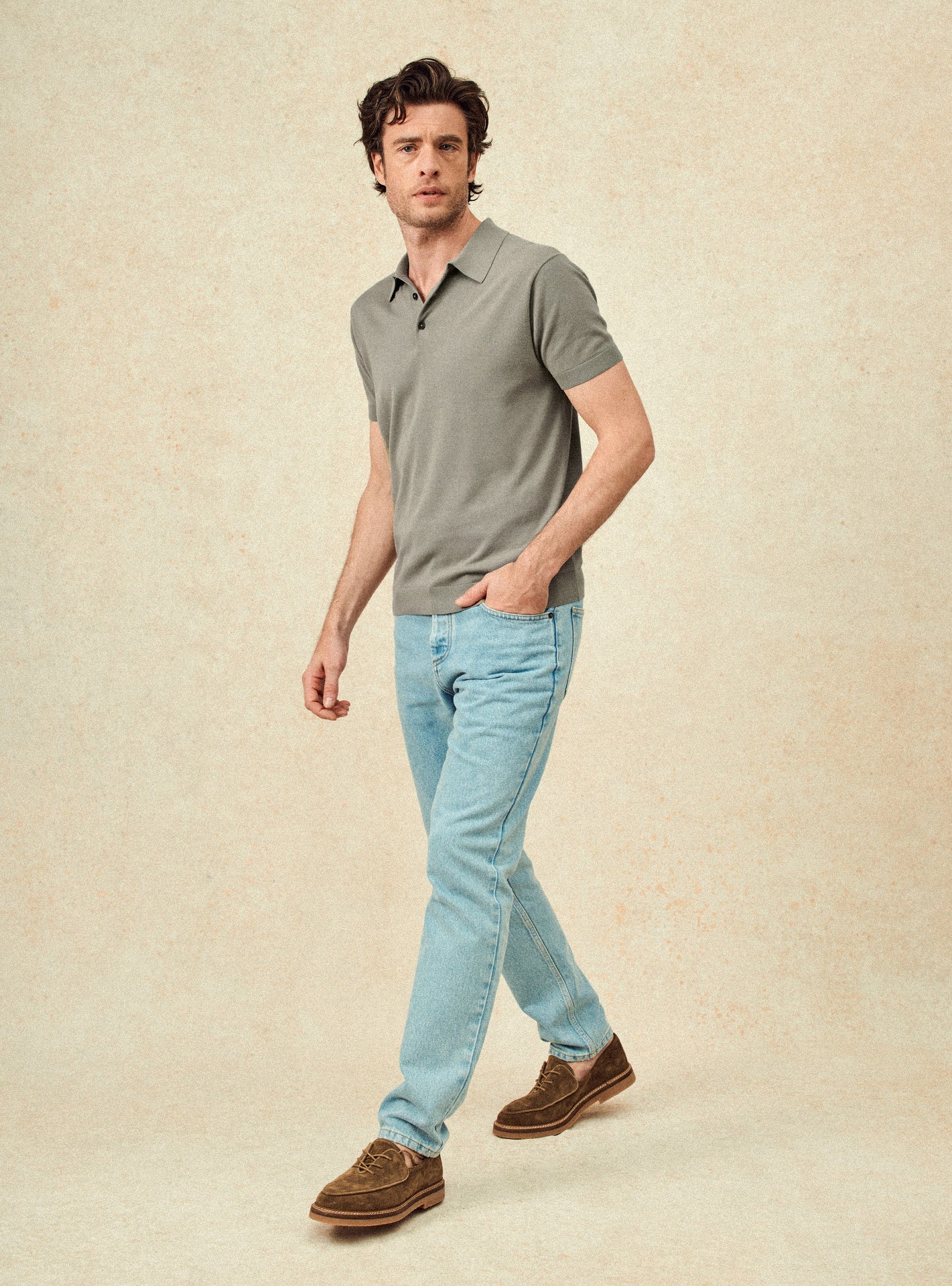 Polo en coton Balibaris - Anton Bitume