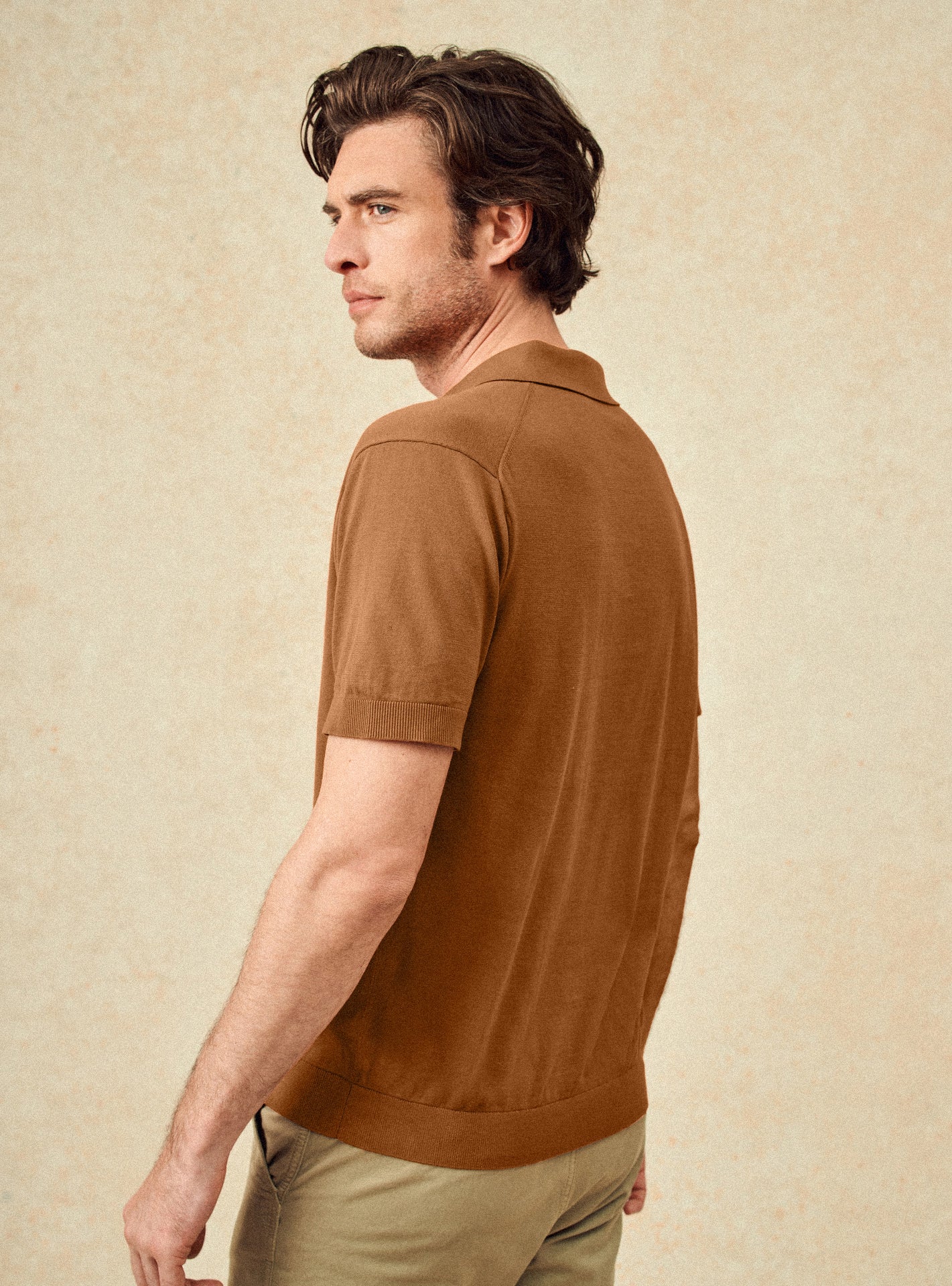 Pull en coton Balibaris - Polo Anton Pumpkin - Plan taille