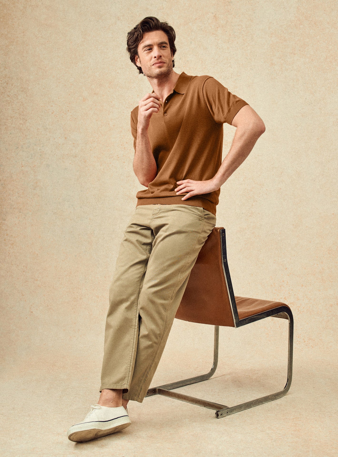 Pull en coton Balibaris - Polo Anton Pumpkin