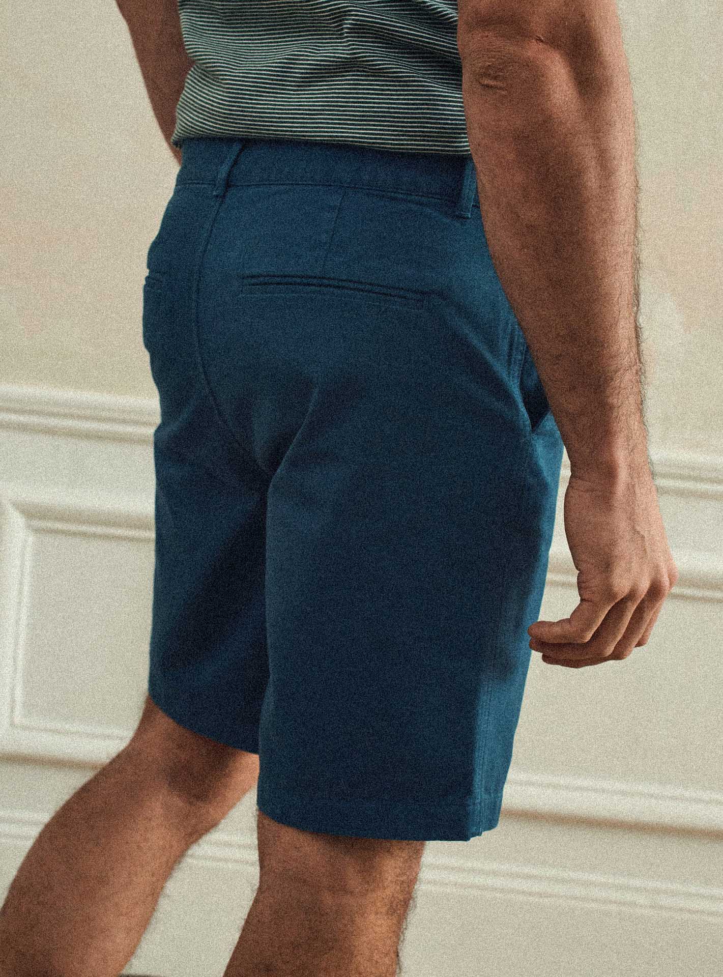 Short indigo en coton Balibaris - Hanks - Plan taille