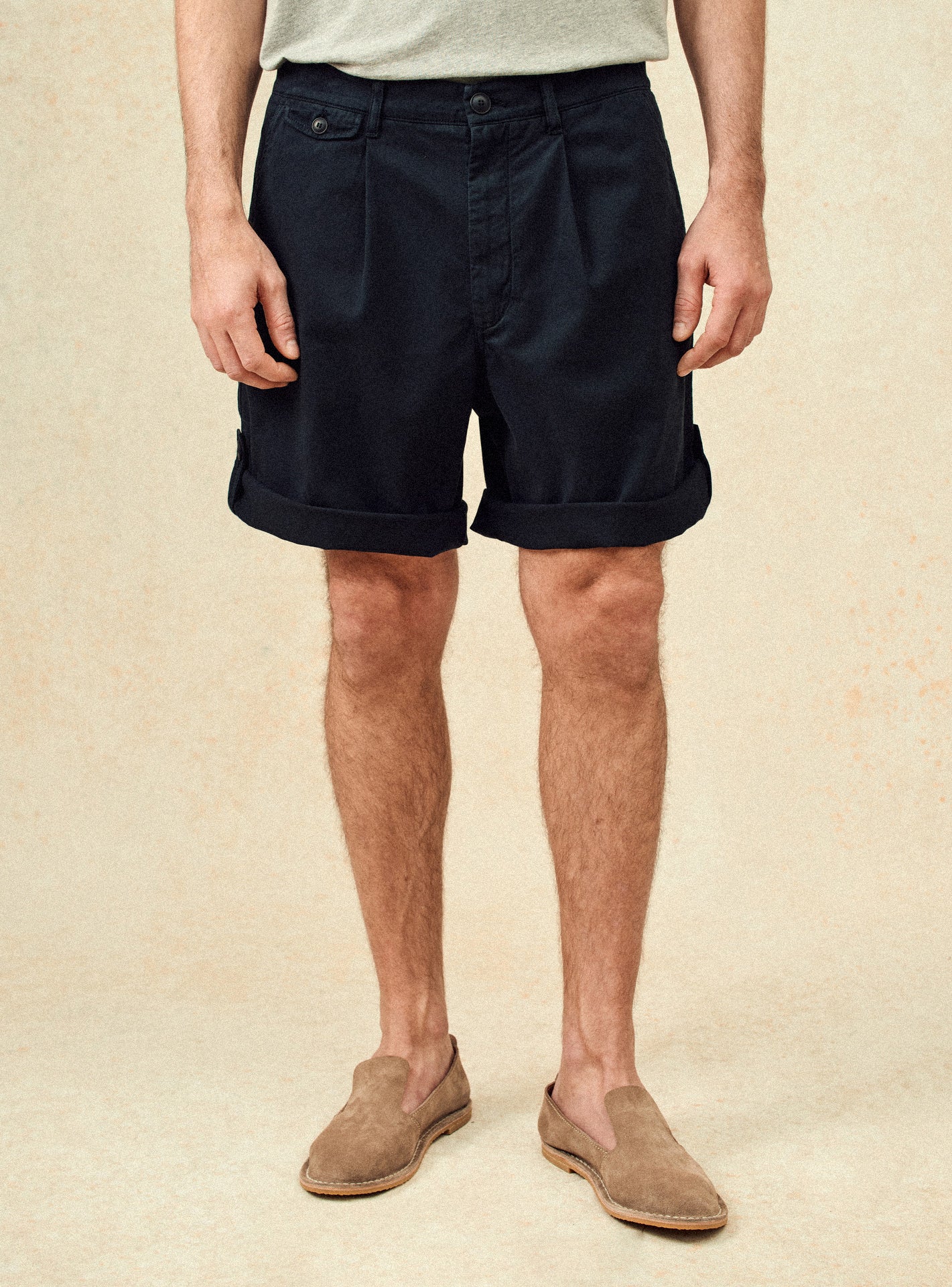 Short navy en coton Balibaris - Noé - Plan taille