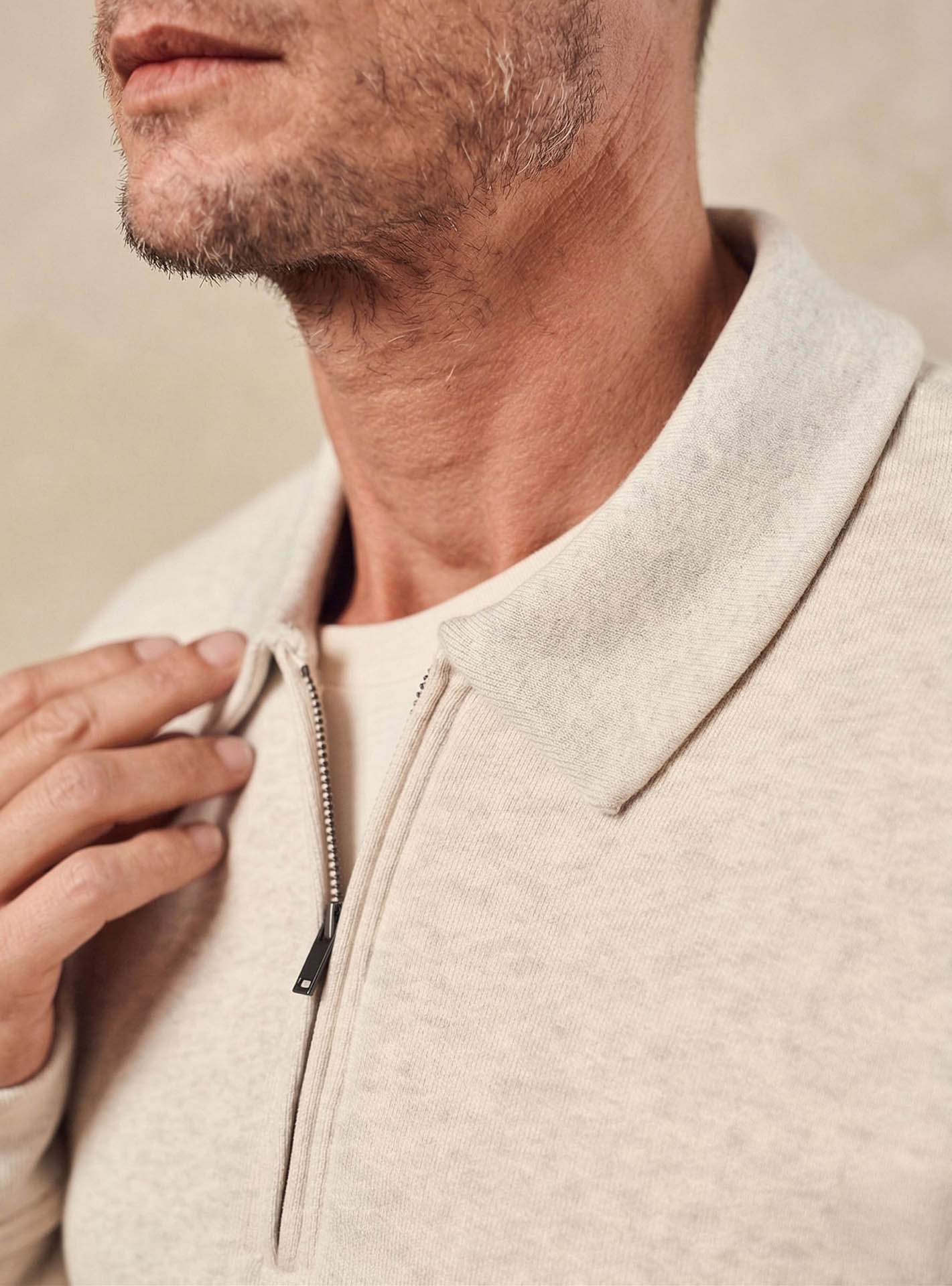 Sweat beige en coton Balibaris - Edgar Mixed