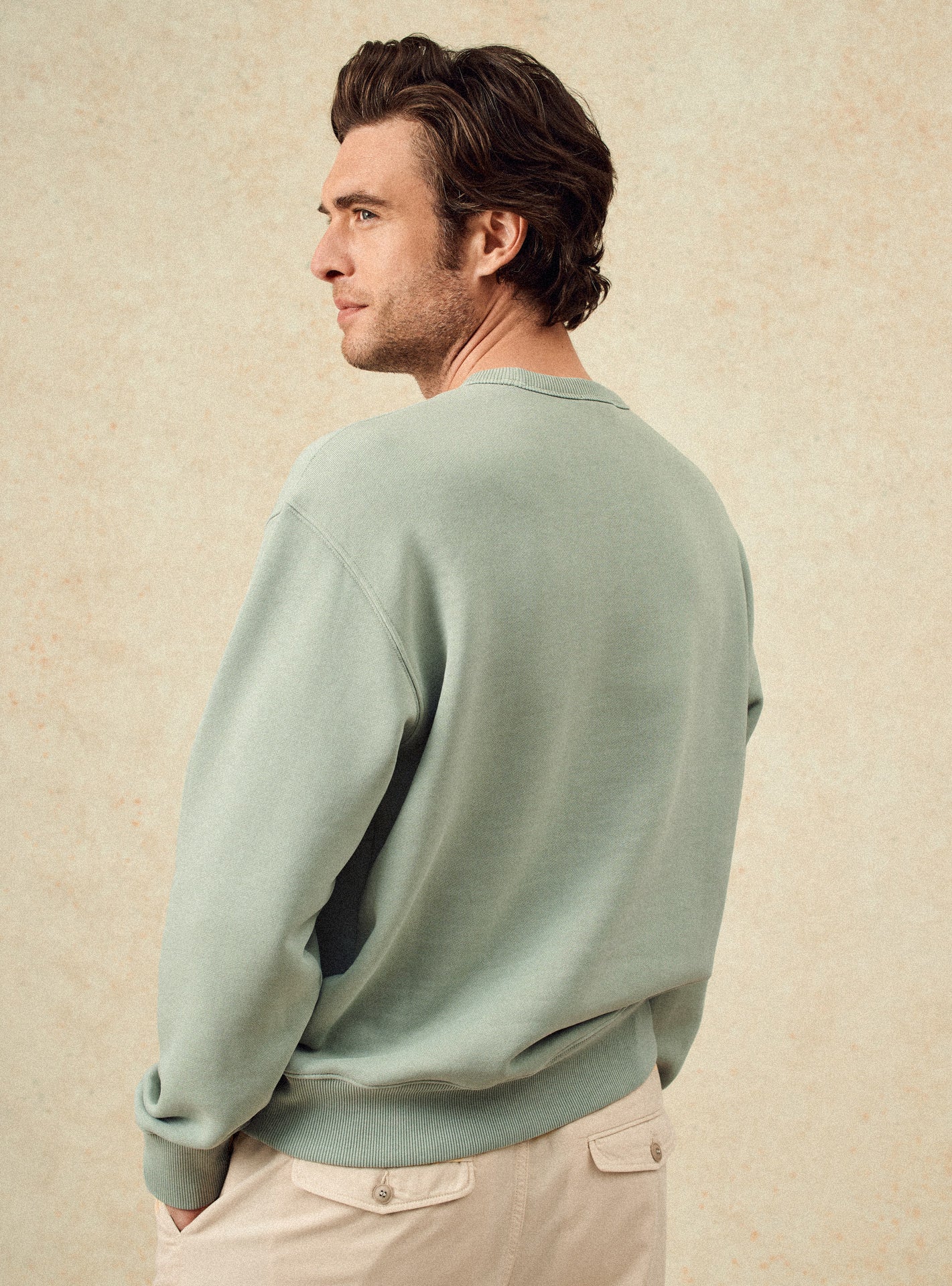 Sweat en coton Balibaris - Eden Asperge - Plan taille