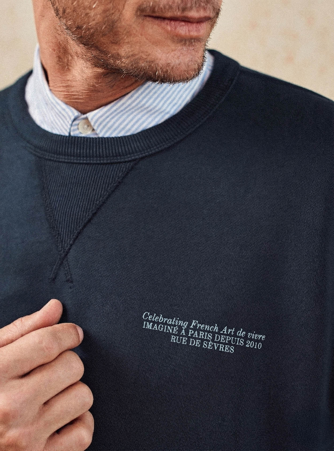 Sweat navy en coton Balibaris - Jean