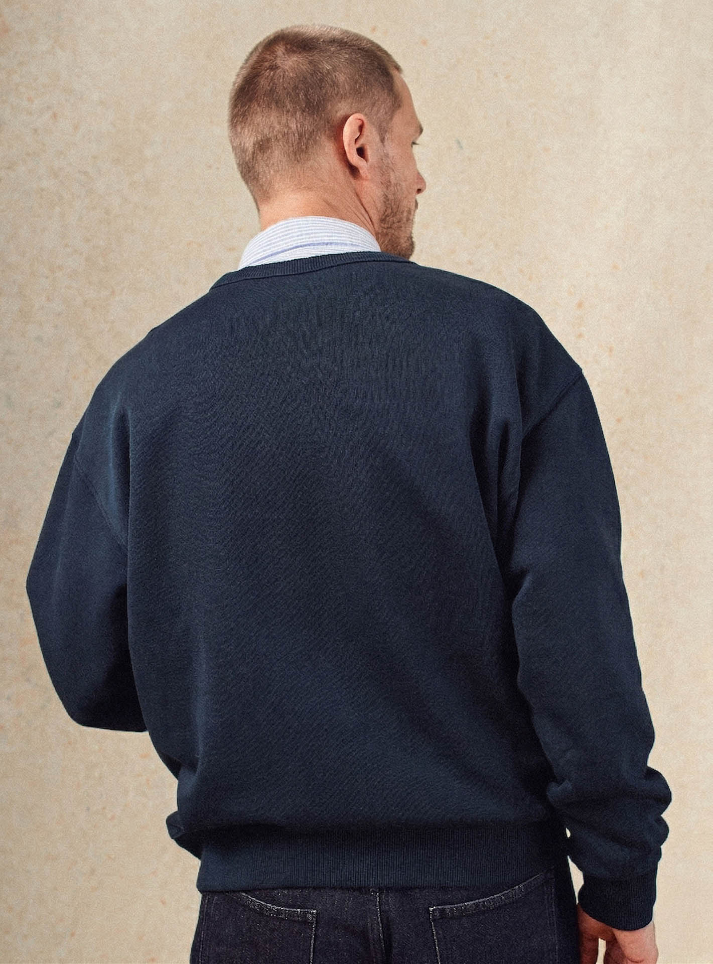 Sweat navy en coton Balibaris - Jean - Plan taille