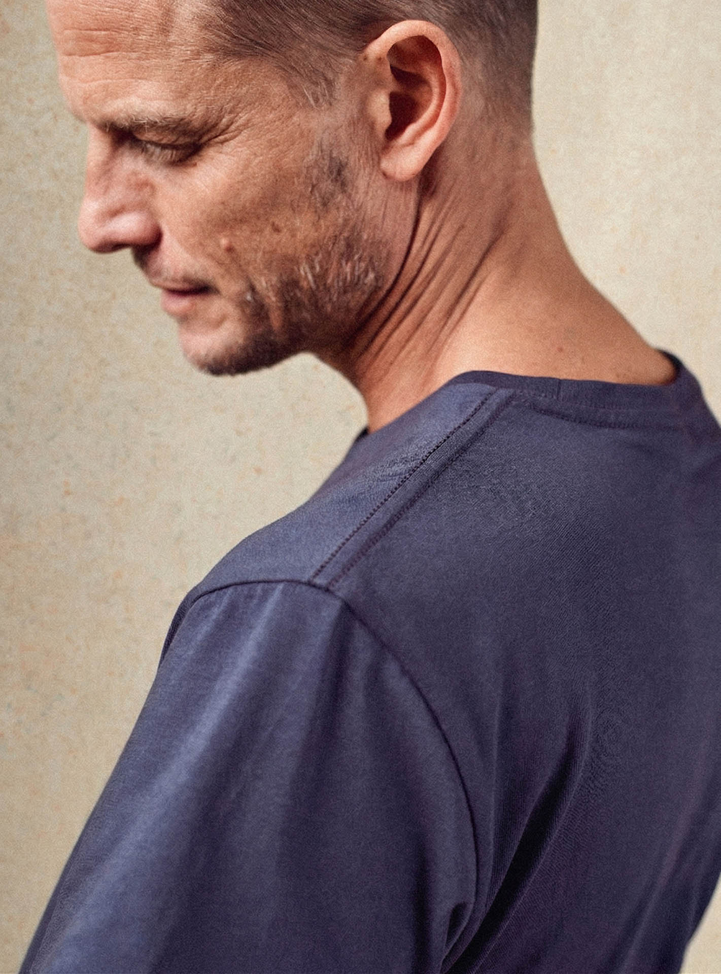 T-shirt navy en coton Balibaris - Orson