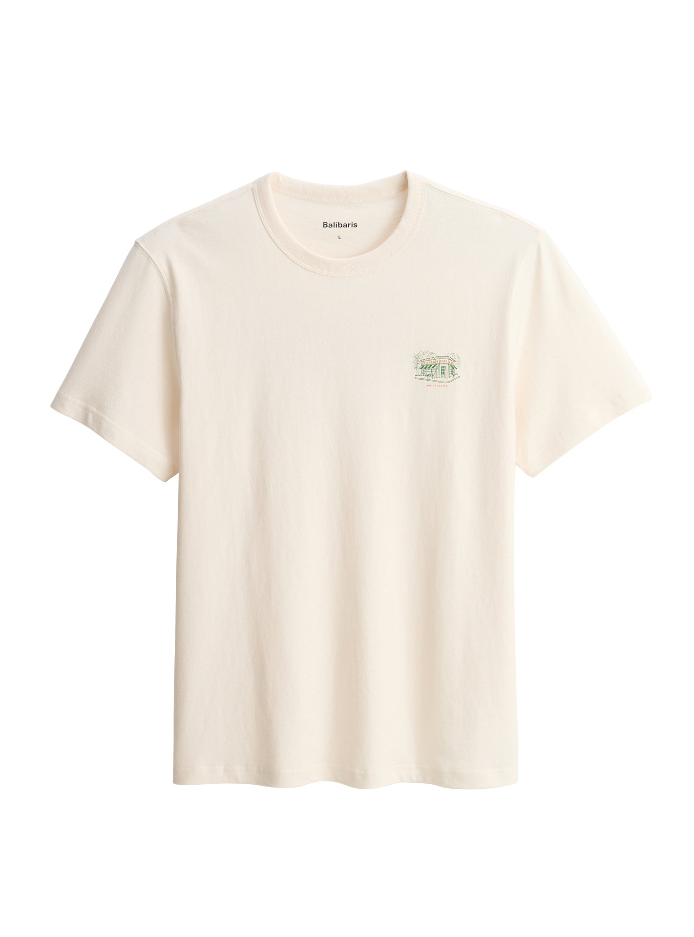 T-shirt ecru en coton Balibaris - Alfredo - Packshot