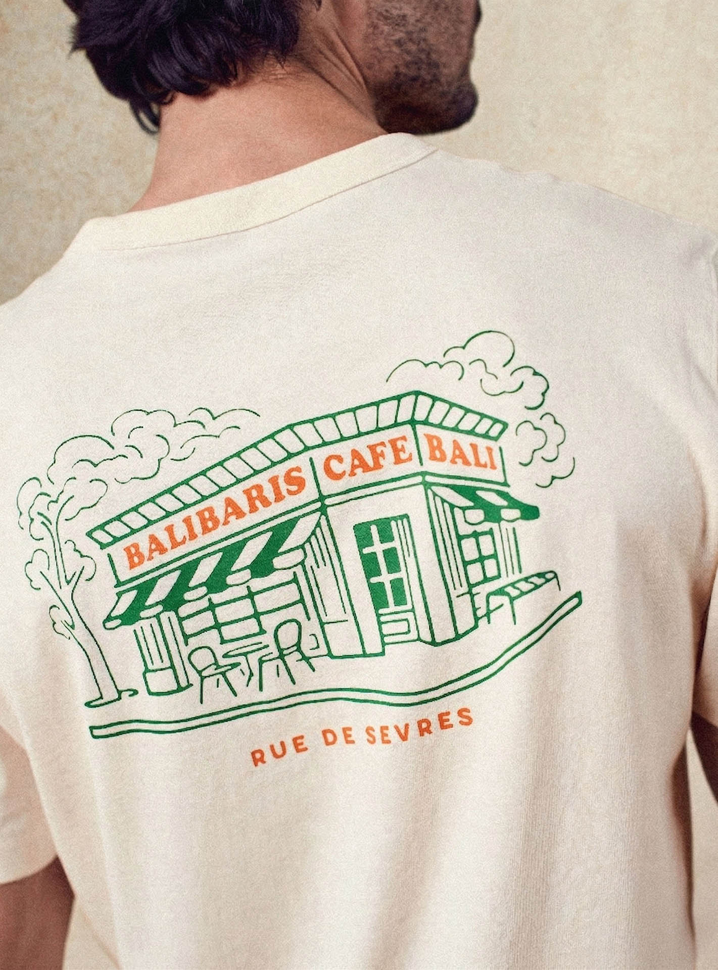 T-shirt ecru en coton Balibaris - Alfredo