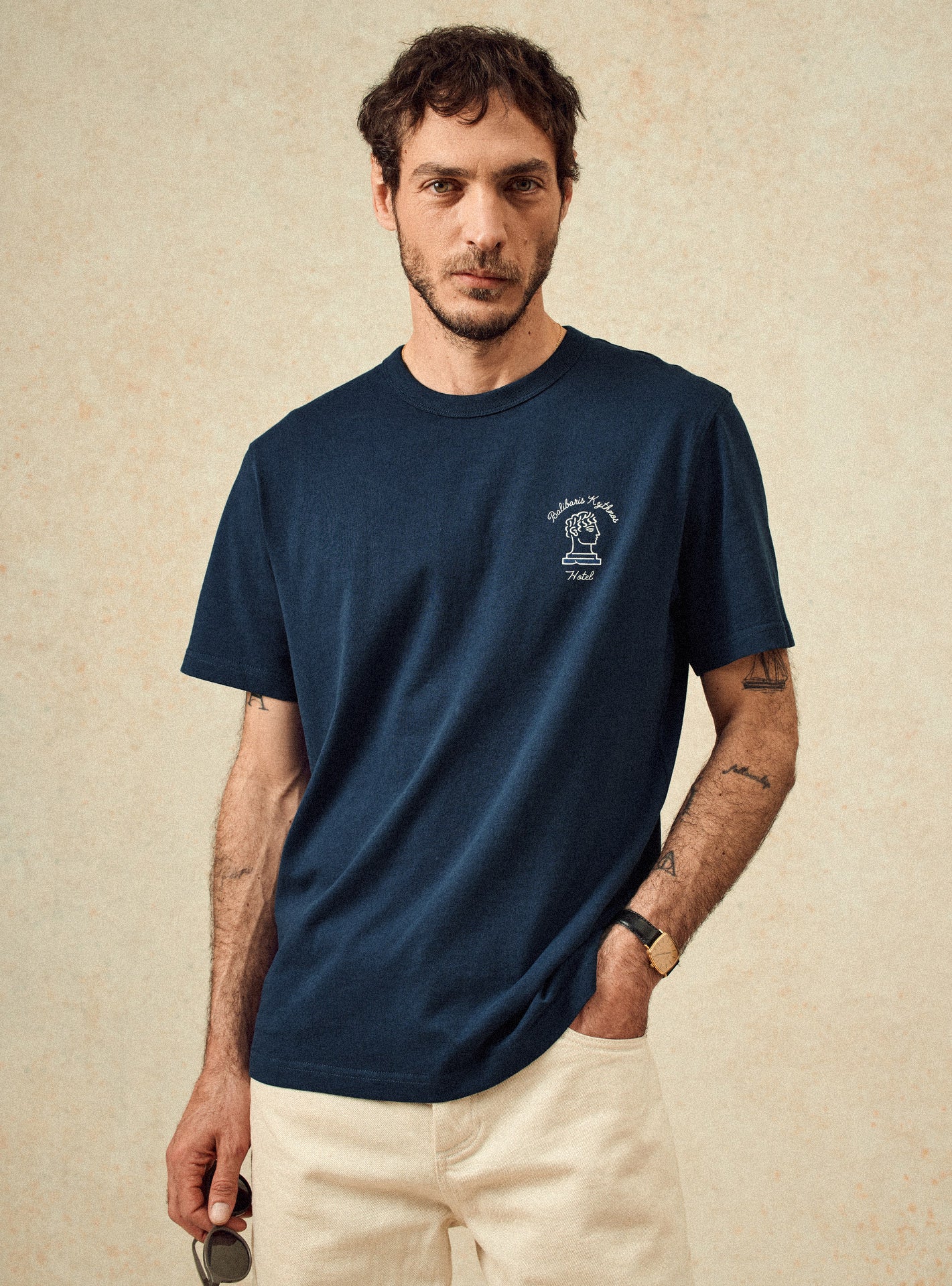 T-shirt en coton Balibaris - Zeus Océan - Plan taille