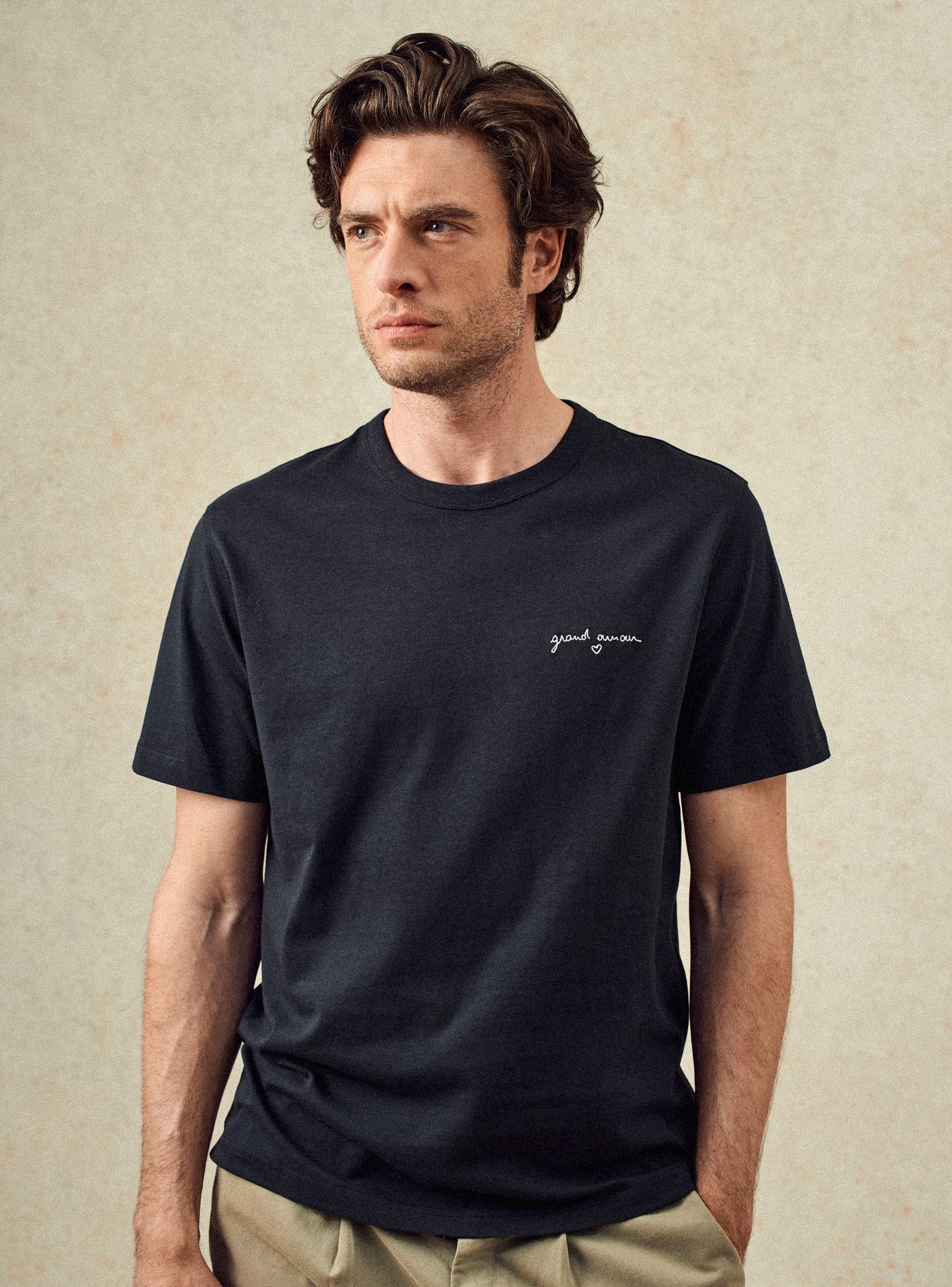 T-shirt navy en coton Balibaris - Val