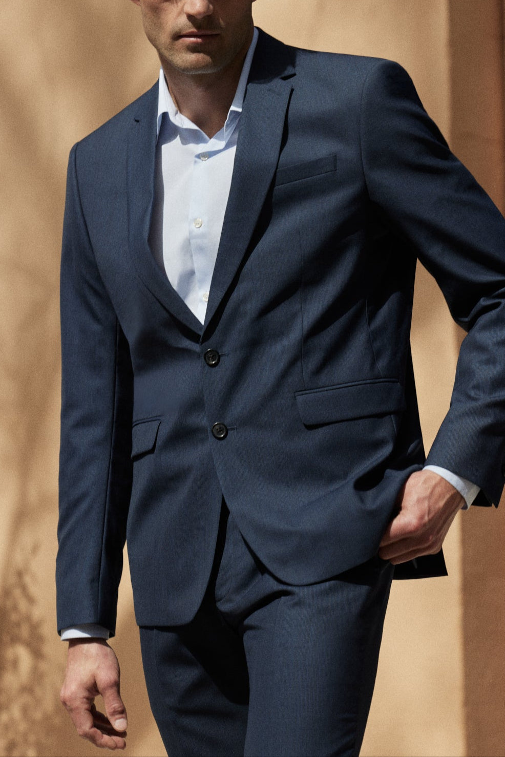 Veste de costume navy en laine Balibaris - en laine Jones