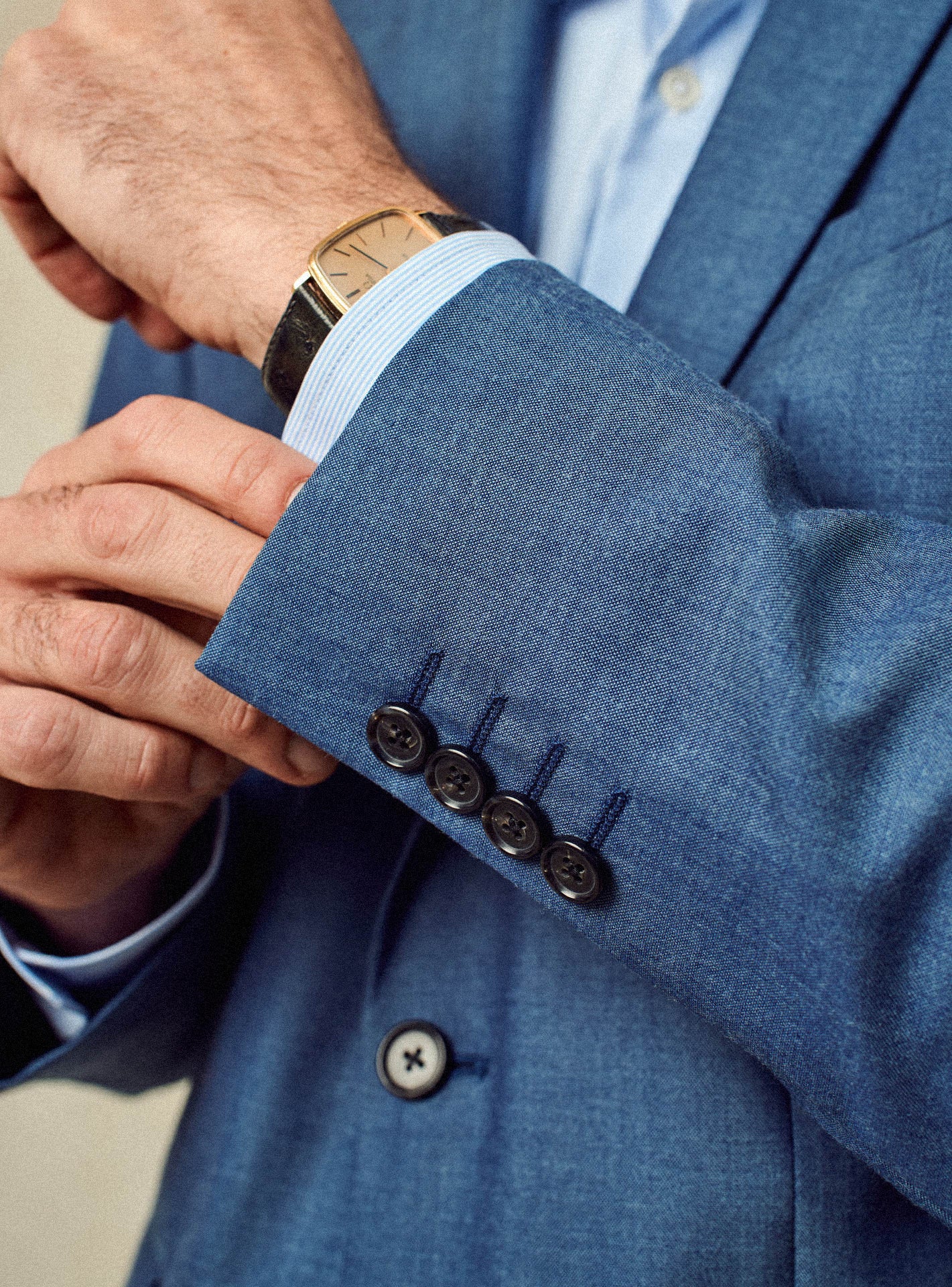Veste de costume en laine Balibaris - Gekko Blue Melanged