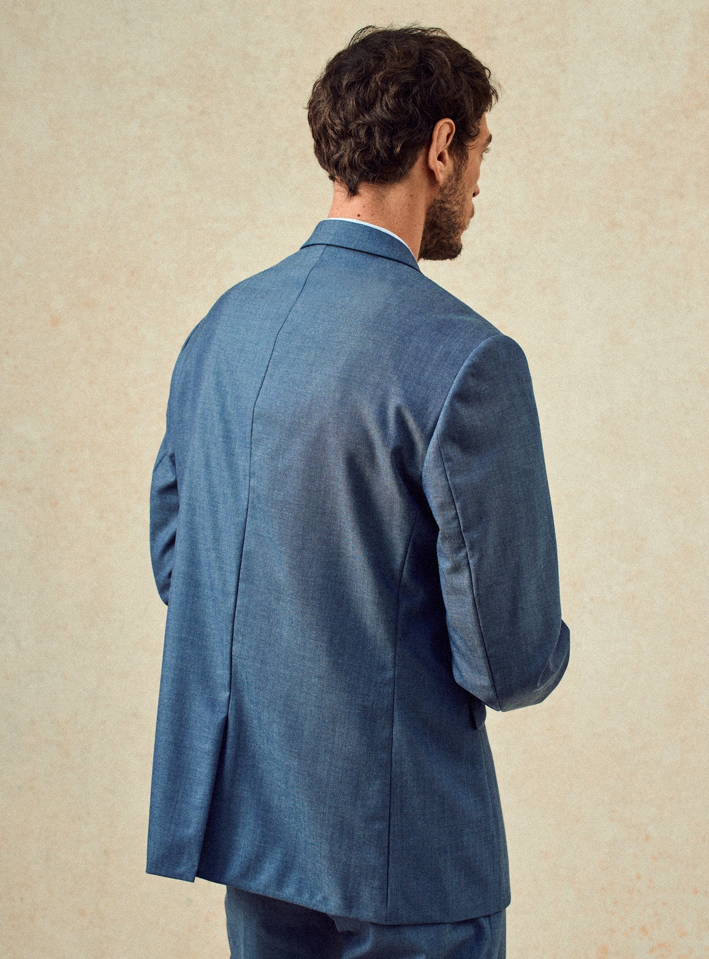 Veste de costume en laine Balibaris - Gekko Blue Melanged