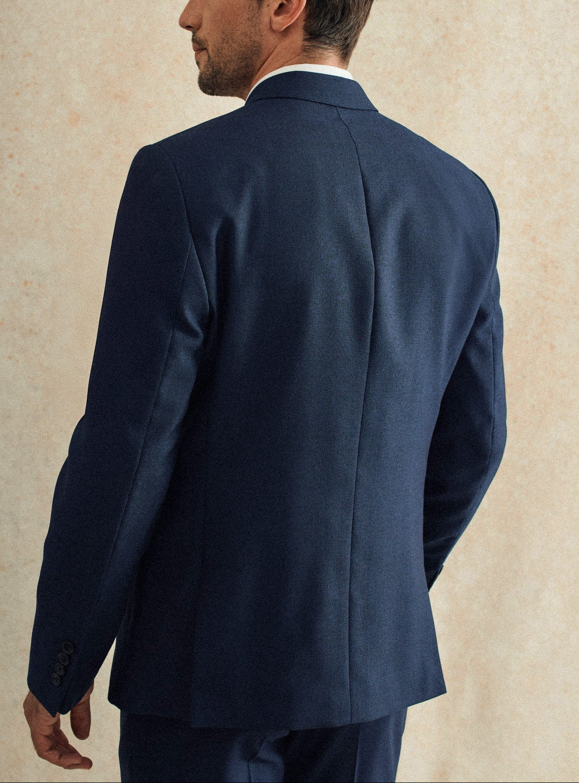 Veste de costume navy en laine Balibaris - Alphonse - Plan taille