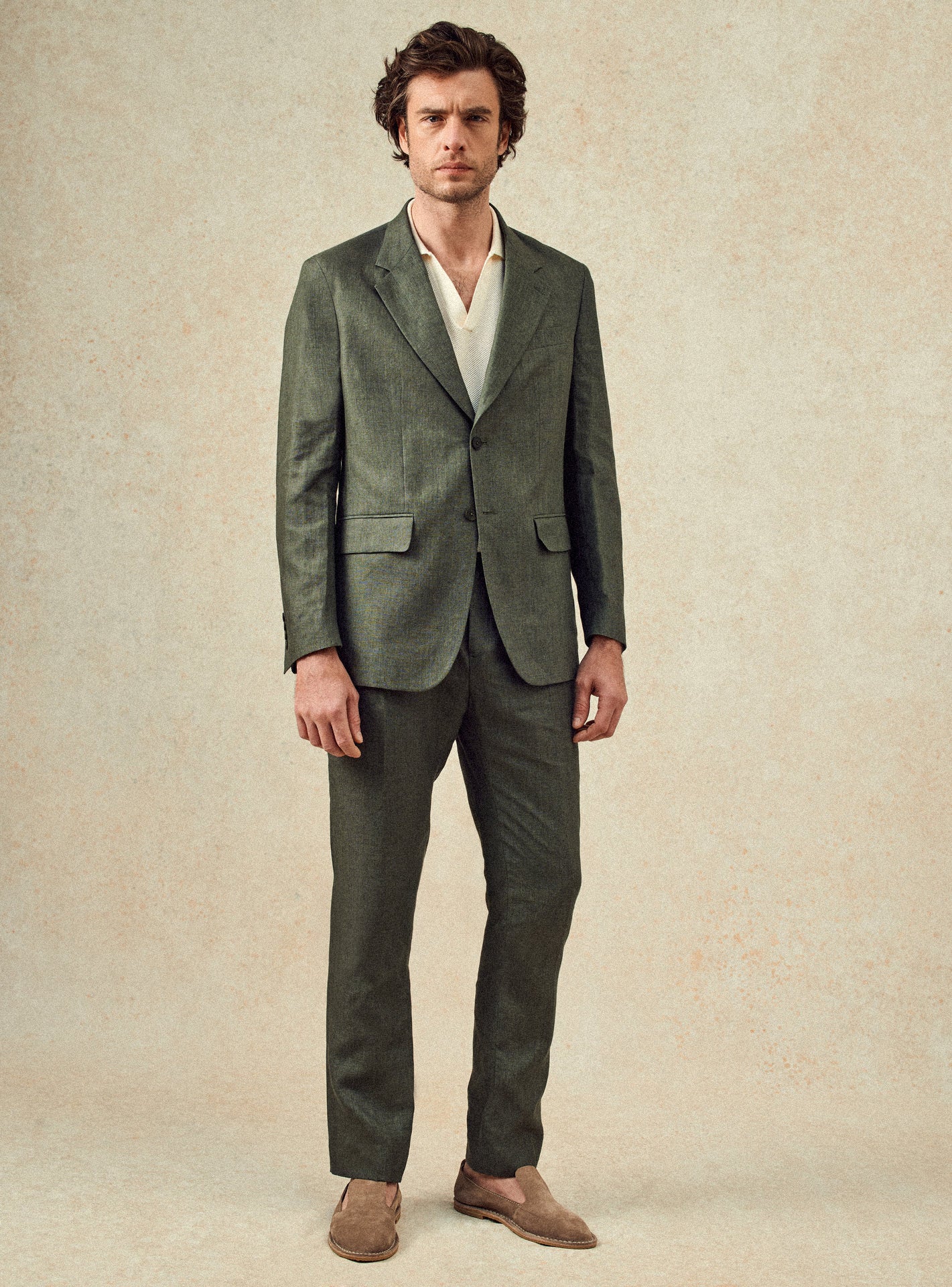 Veste de costume en lin Balibaris - Alois Khaki