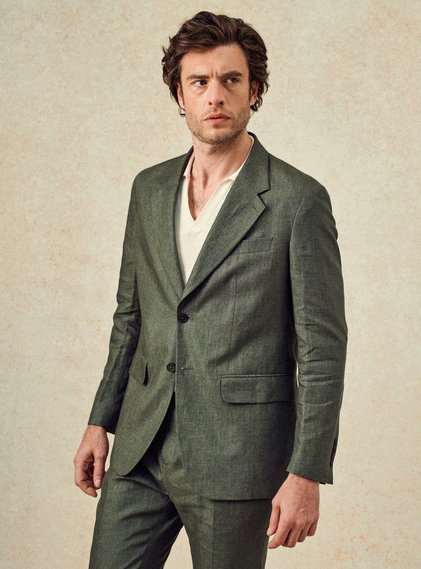 Veste de costume en lin Balibaris - Alois Khaki