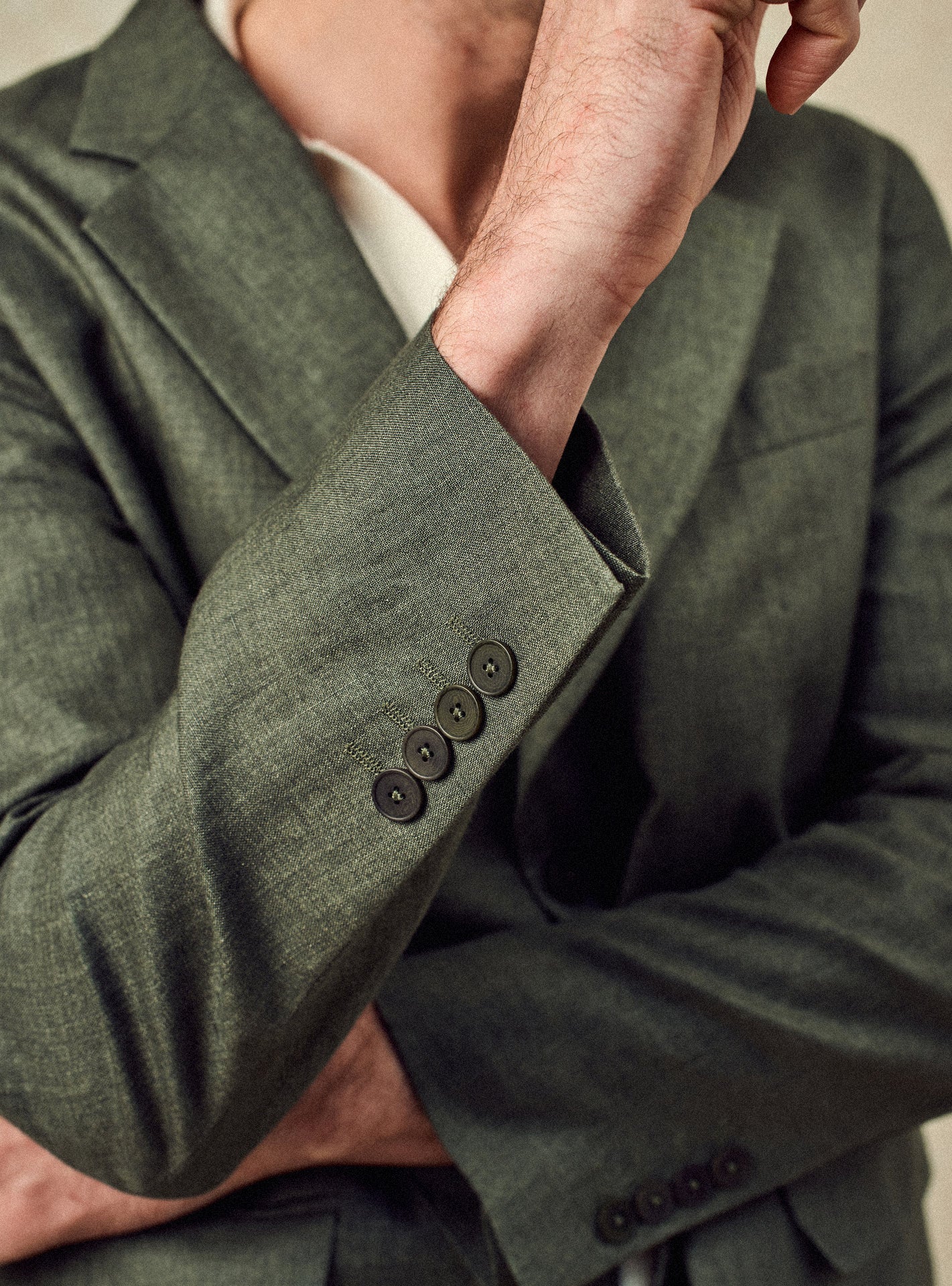 Veste de costume en lin Balibaris - Alois Khaki