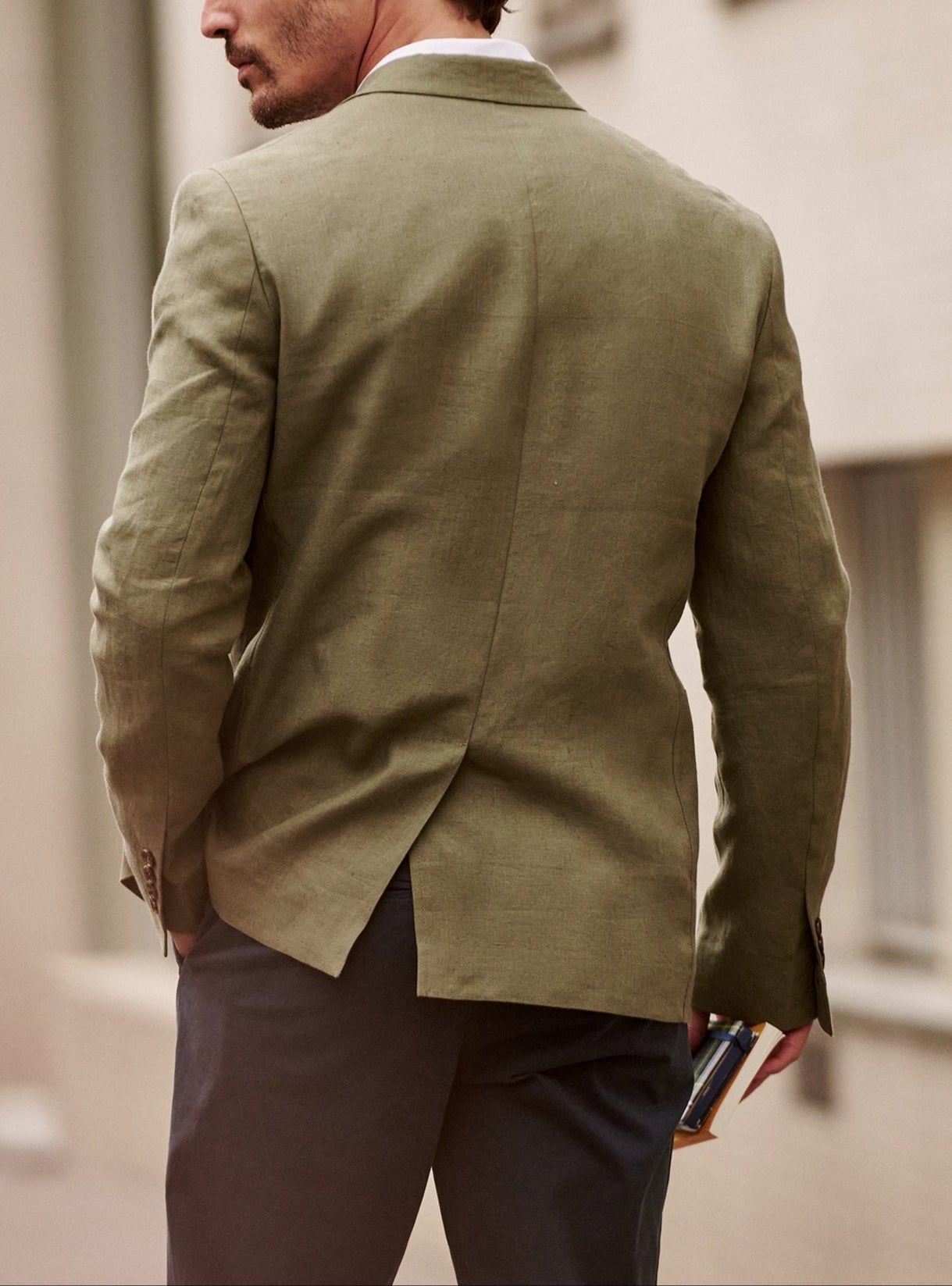 Veste de costume en lin Balibaris - Veste Seule Heaton Tilleul